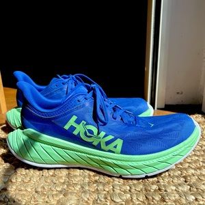 Hoka Carbon X 2 Running Shoe -Dazzling Blue / Green Ash